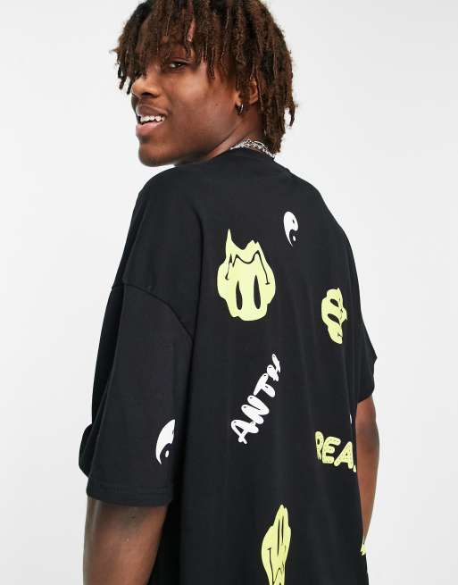 Another Reason T shirt nera con faccine ASOS
