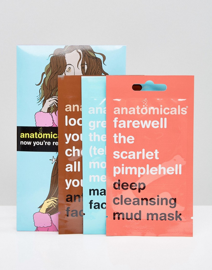 Ansigtsmaske i 3-styks pakke fra Anatomicals-Ingen farve