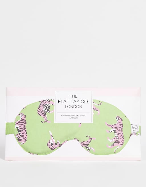 Antifaz verde extragrande con estampado de tigres rosas exclusivo de The Flat Lay Co. x ASOS