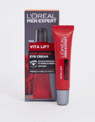 фото Антивозрастной крем для кожи вокруг глаз l'oreal men expert vita lift, 15 мл-бесцветный