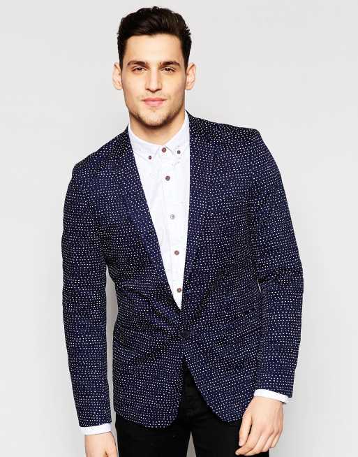 Antony Morato Polka Dot Suit Jacket in Super Slim Fit ASOS