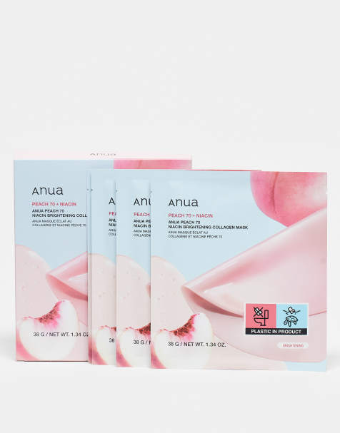 Anua - Peach 70 - Confezione da 4 maschere in tessuto illuminanti al collagene e niacinamide - view 1
