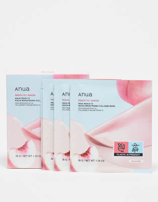 Anua - Peach 70 Niacin Brightening - Kollagen-Masken (4 Tuchmasken)-Keine Farbe