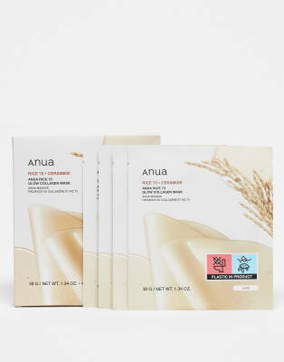 Anua Anua Rice 70 Glow Collagen Mask x4 Sheets-No colour