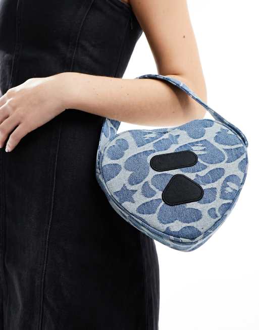 APEE by A Bathing Ape heart camo bag in blue ASOS