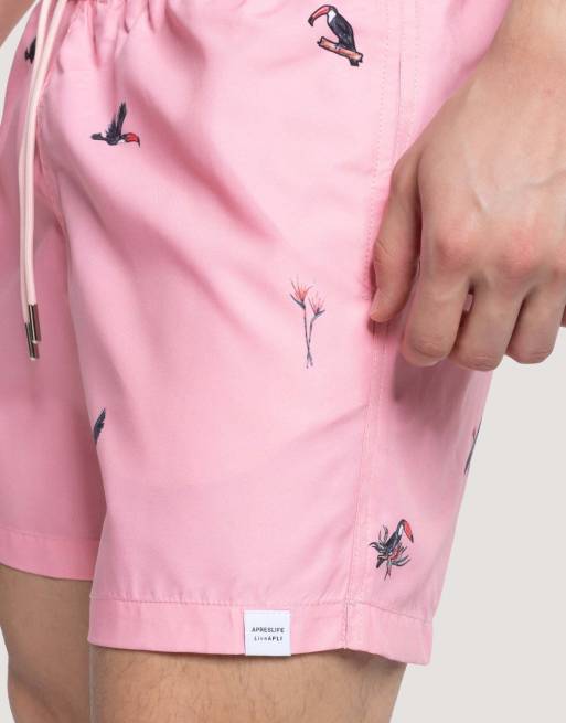 Apreslife Desert swim shorts in pink, 3 of 4