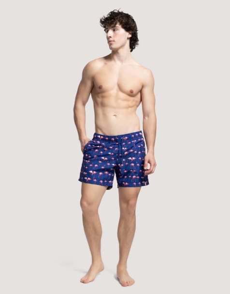 Apreslife Flamingos swim shorts in navy - view 1