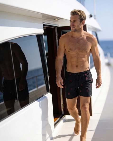 Apreslife Icons swim shorts in black