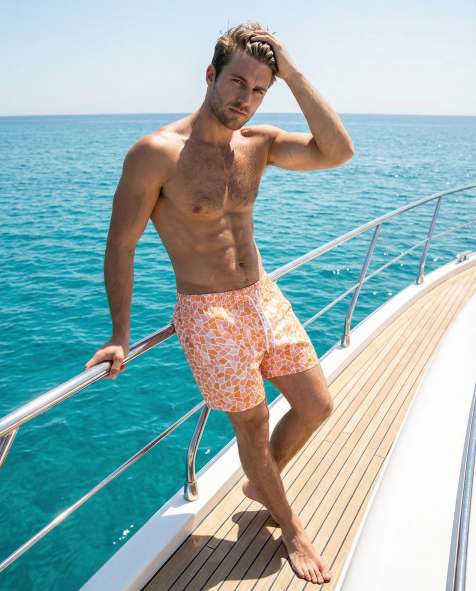 Apreslife Mosaic swim shorts in orange