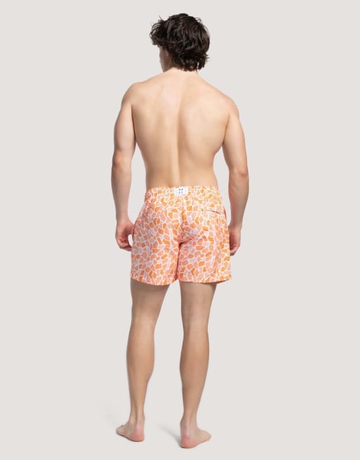 Apreslife Mosaic swim shorts in orange, 4 of 4