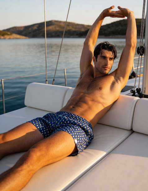 Apreslife Puffins swim shorts in navy