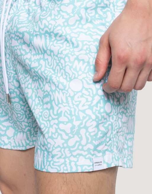 Apreslife Under the sea swim shorts in green, 2 of 4