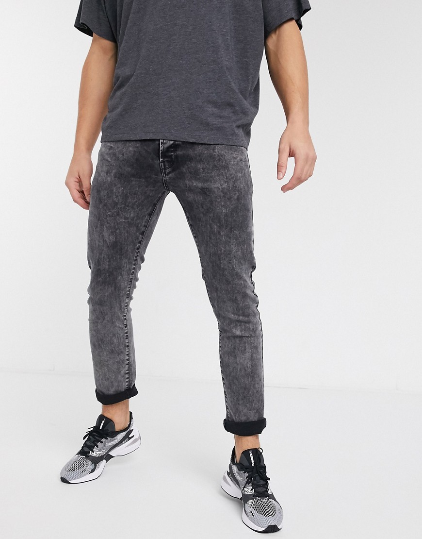 APT - Slim-fit jeans in zwarte wassing