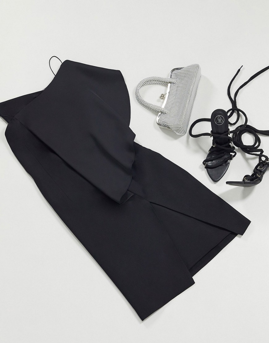 AQAQ - Bodycon-jurk met blote schouder in zwart