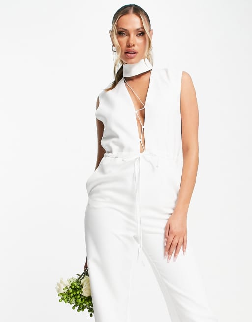 Aqaq cheap white jumpsuit