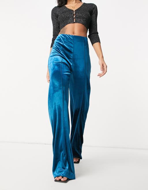 High waisted sale velvet pants