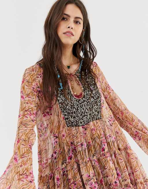 Aratta – Ausgestelltes Minikleid mit verzierter Bahn, 3 von 4