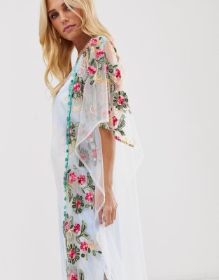 sheer maxi kimono