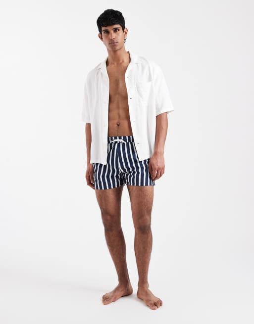 Aray – Badeshorts in gestreiftem Marineblau, 2 von 5
