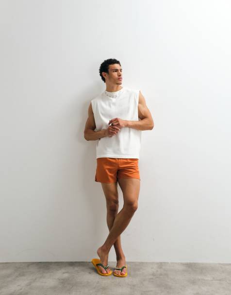 Aray – Badeshorts in Rostrot - view 1