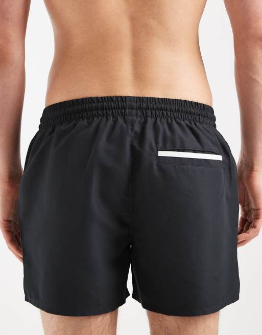 Aray – Badeshorts in Schwarz mit farblich abgesetzter Paspelierung, 4 von 5