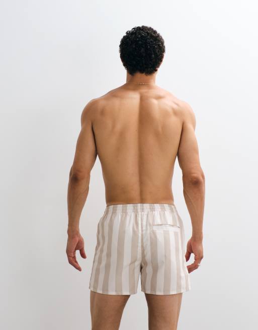 Aray – Badeshorts in Steinbeige gestreift, 5 von 9