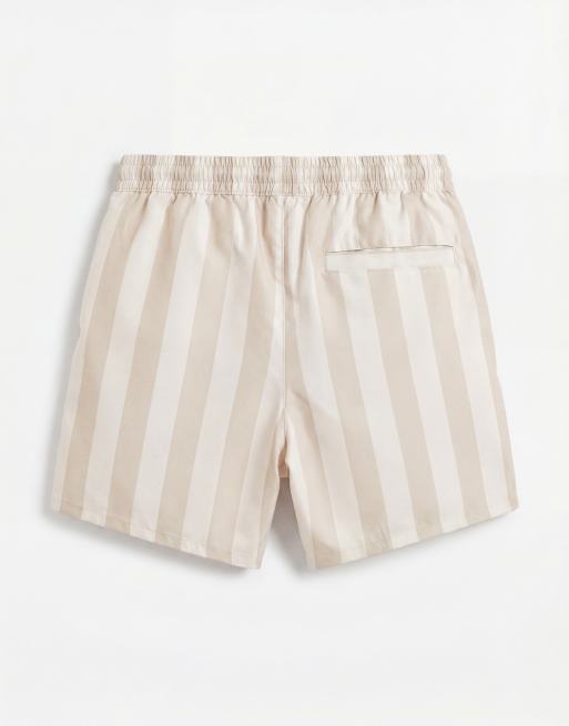Aray – Badeshorts in Steinbeige gestreift, 7 von 9