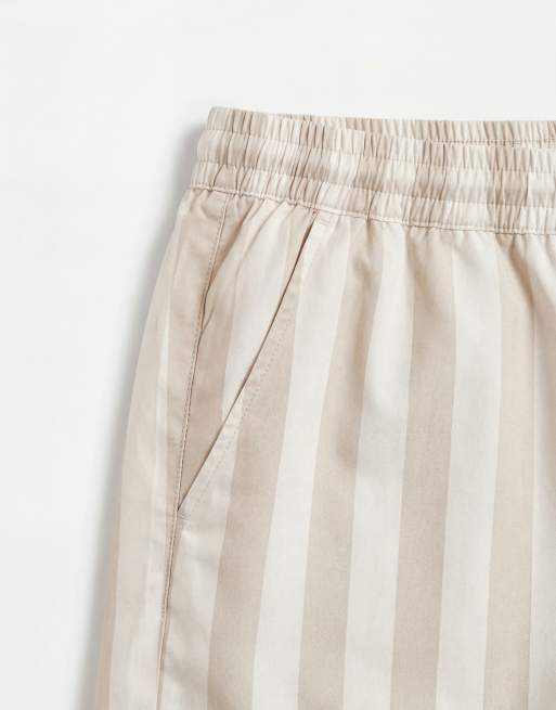 Aray – Badeshorts in Steinbeige gestreift, 9 von 9