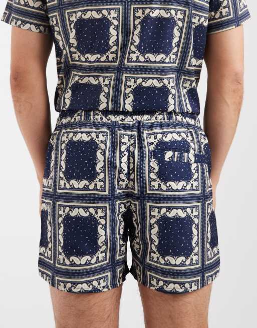 Aray bandana print swimshort co-ord in navy, 5 of 5