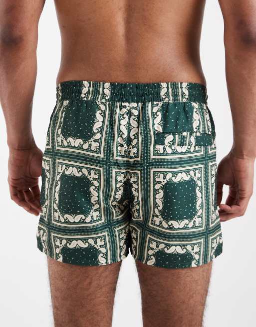 Aray bandana print swimshort in green , 5 of 5