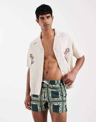 Aray Bandana Print Swimsuit In Green