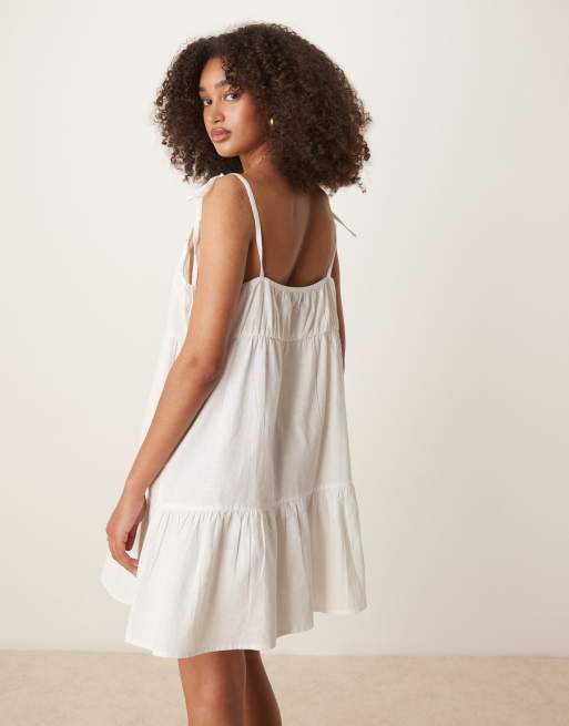 Aray beach mini dress in white, 3 of 4