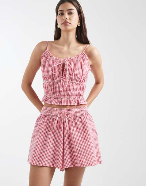 Aray beach set in red gingham - view 1