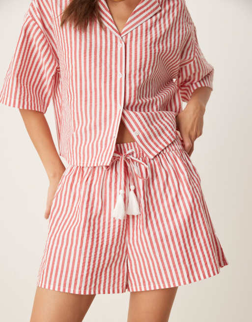 Aray beach short in red and white stripe - part of a set, 5 of 5