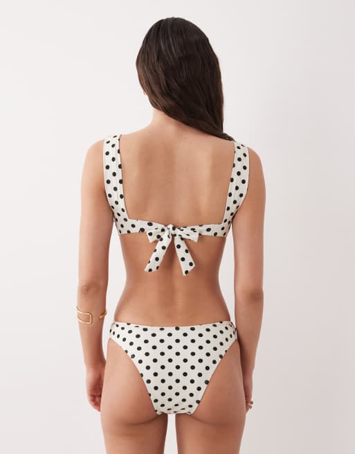 Aray - Bralette-bikiniset met stippen in wit, 2 van 4