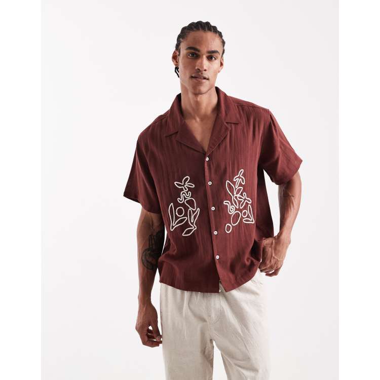 Chemise Brodée Chemise Marine Femme Chemise femme manches longues Clique