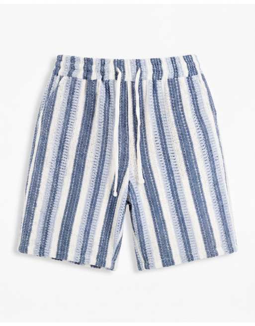 Aray crochet shorts in blue stripe, 6 of 7
