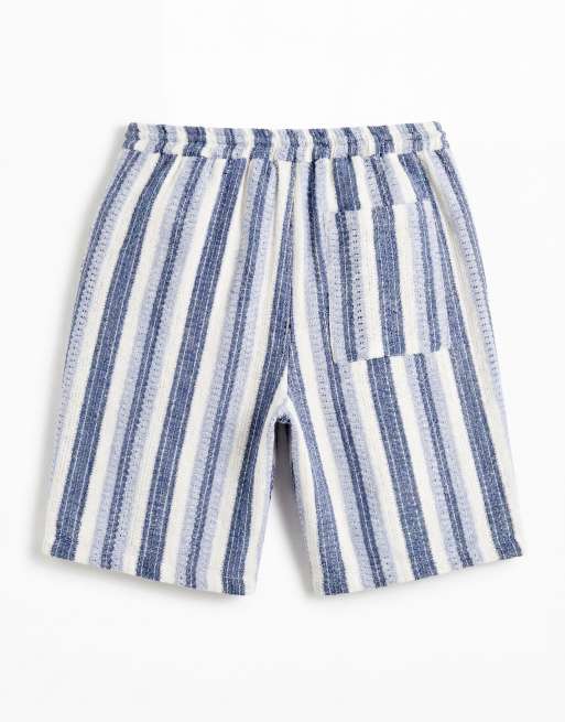 Aray crochet shorts in blue stripe, 7 of 7