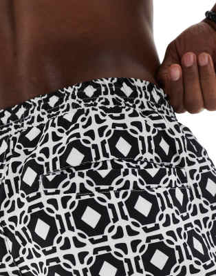 Aray Geo Print Swim Shorts In Multi