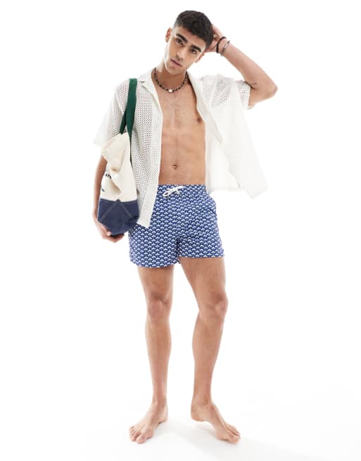 Aray geo print swim shorts in blue