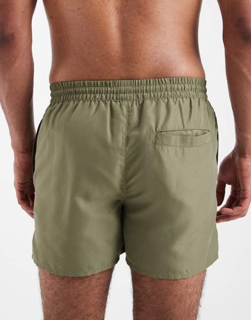 Aray - Khaki badeshorts med kontrastkanter, 5 af 5