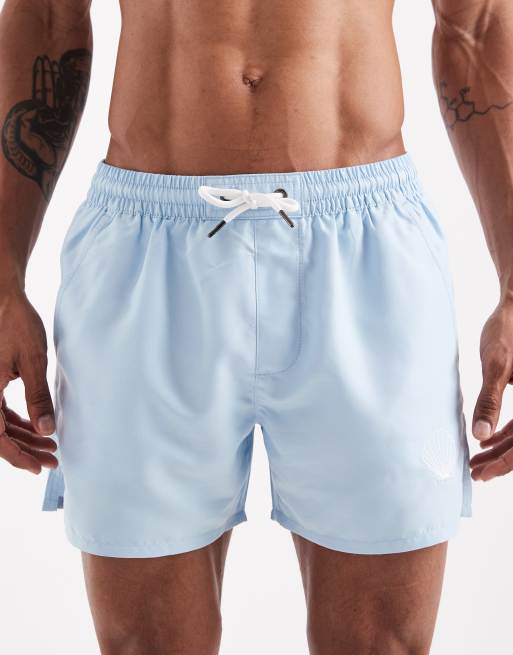 Aray - Lyseblå badeshorts med brodering, 3 af 5