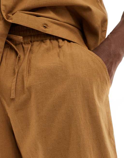 Aray - Pantalon d'ensemble de plage à cordon de serrage - Taupe, 3 de 5