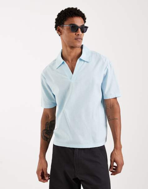 Aray polo top in sky blue