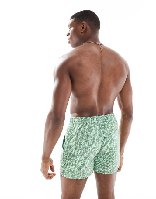 Aray - Rowley - Grønne badeshorts med geometrisk print, 2 af 4