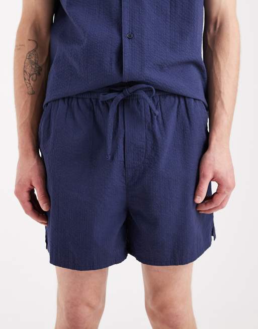 Aray seersucker short in navy, 4 of 5