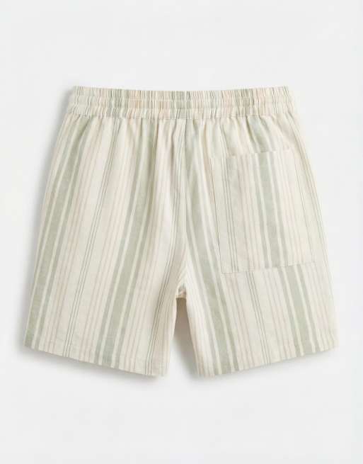 Aray - Short de plage à rayures - Beige/kaki, 7 de 7