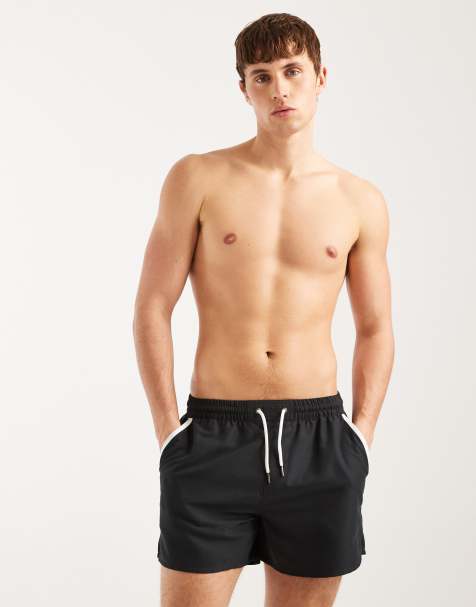 Aray - Sorte badeshorts med kontrastkanter - view 1