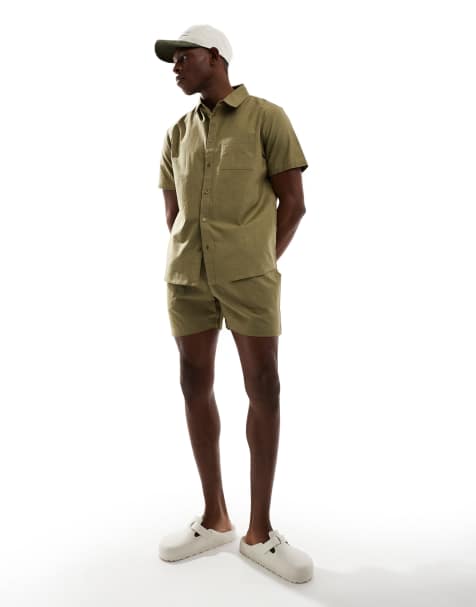 Aray - Strand-co-ord set in olijfgroen - view 1