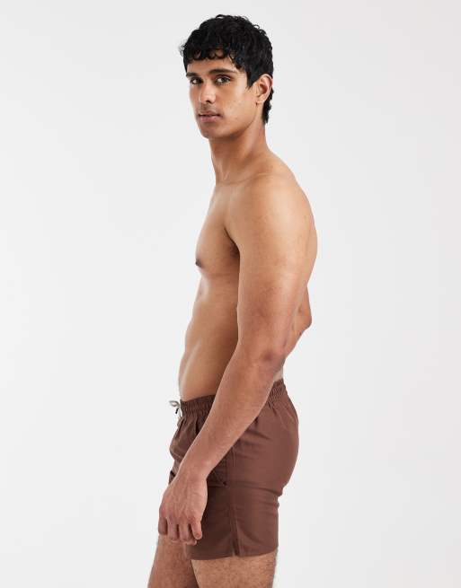 Aray swim shorts in dark brown, 3 of 5